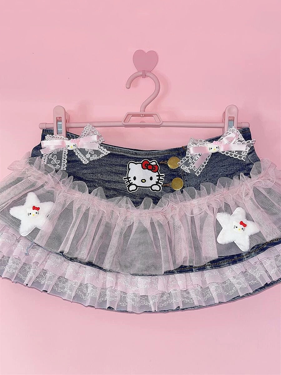 Cute denim skirt