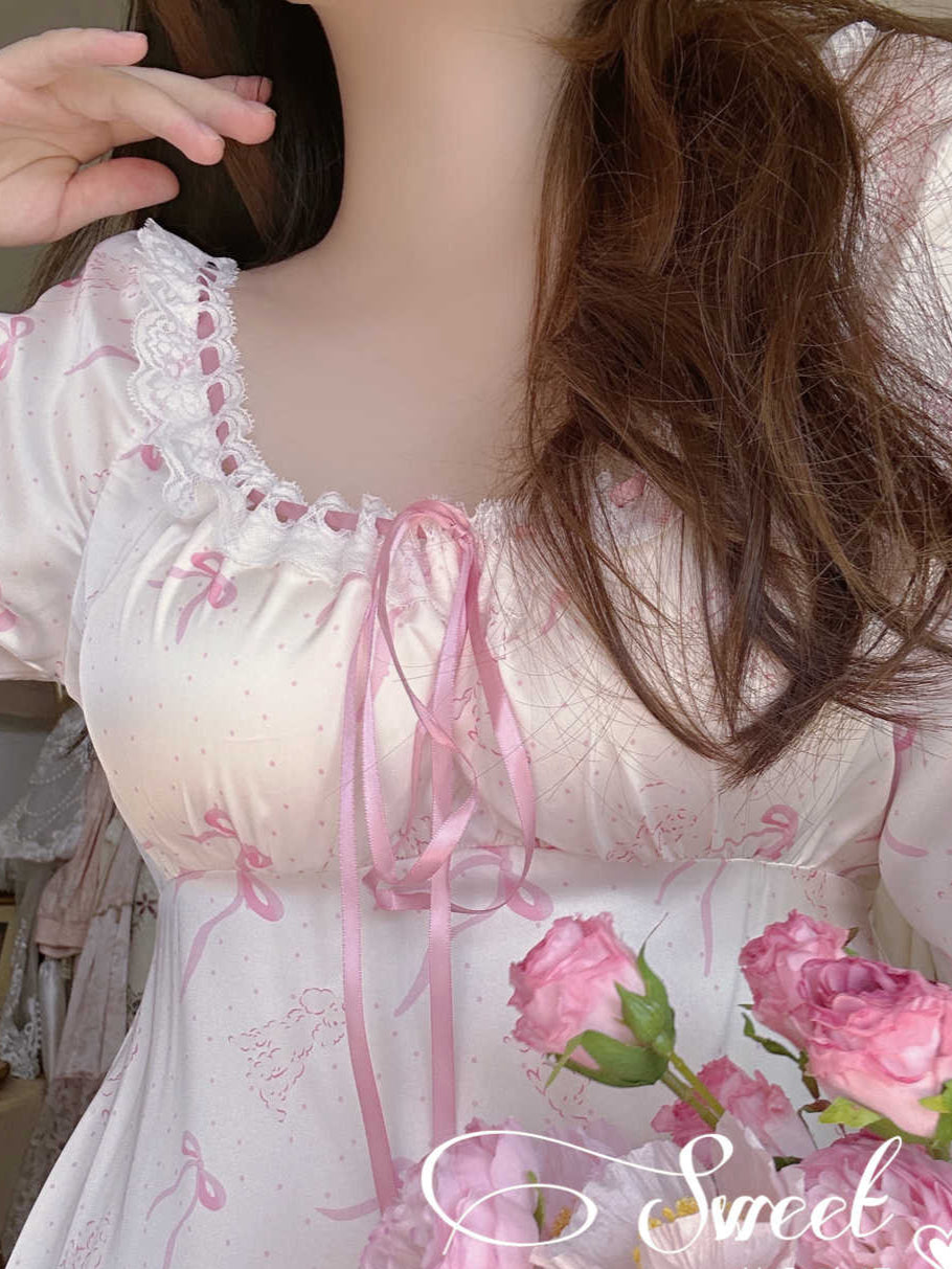 Cherry Blossoms Pajamas Dress