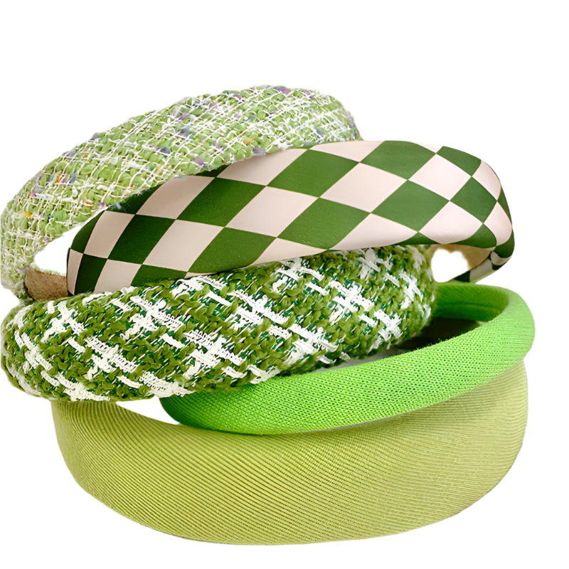 Green Plaid Preppy Headband