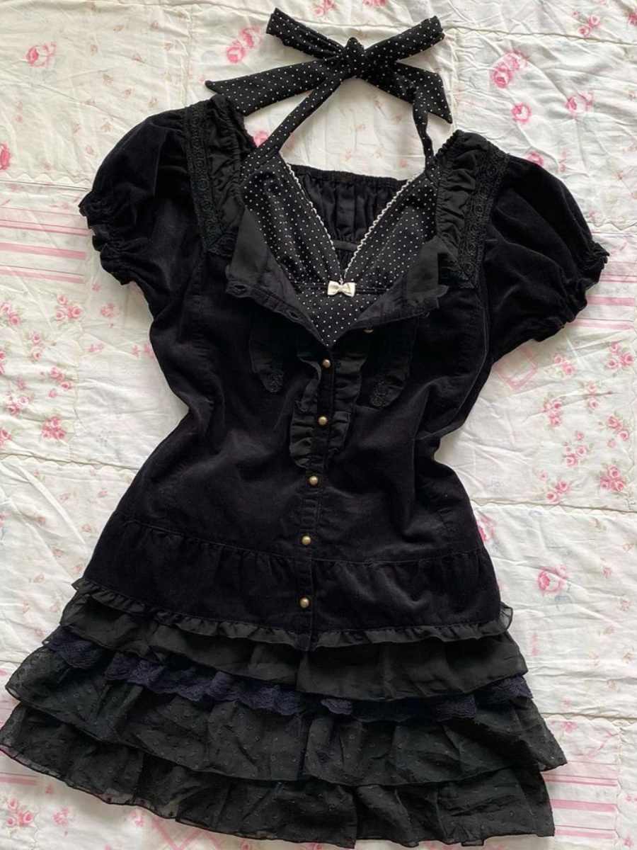 Dark Coquette Short-sleeved Shirt