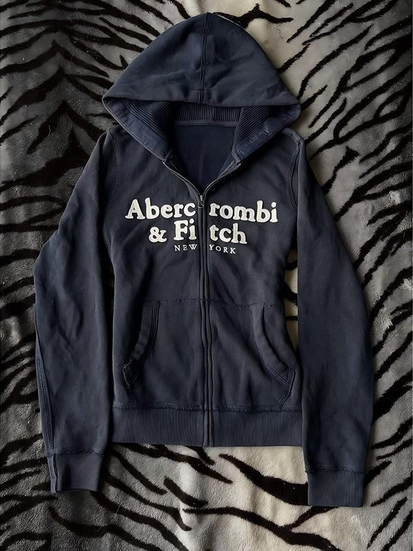 navy hooded jacket
