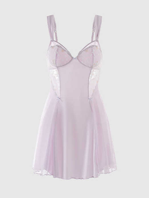 French Lace Silk Pajamas
