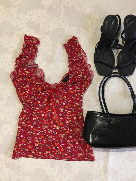 Cherry Floral Tank Top