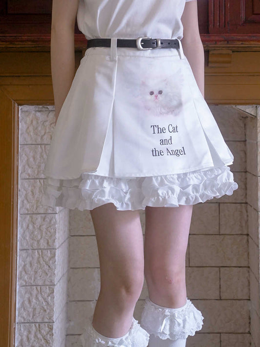 Angel Heart Cat Puffy Skirt