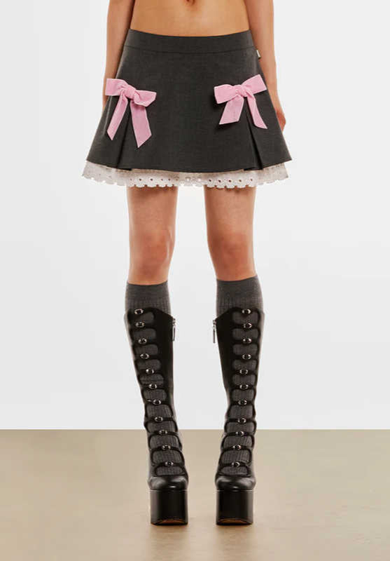 Y2K Bow Coquette Skirt