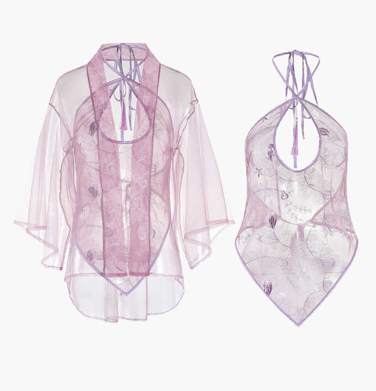 Pink Hollow Bellyband Nightgown