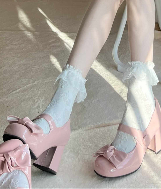 Fairy Bow Mary Jane High Heels