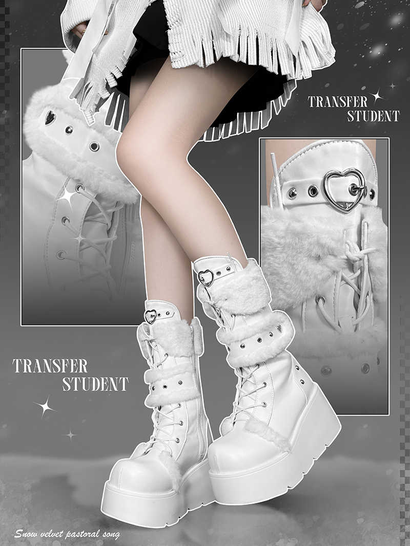 Y2K Plush Martin Boots