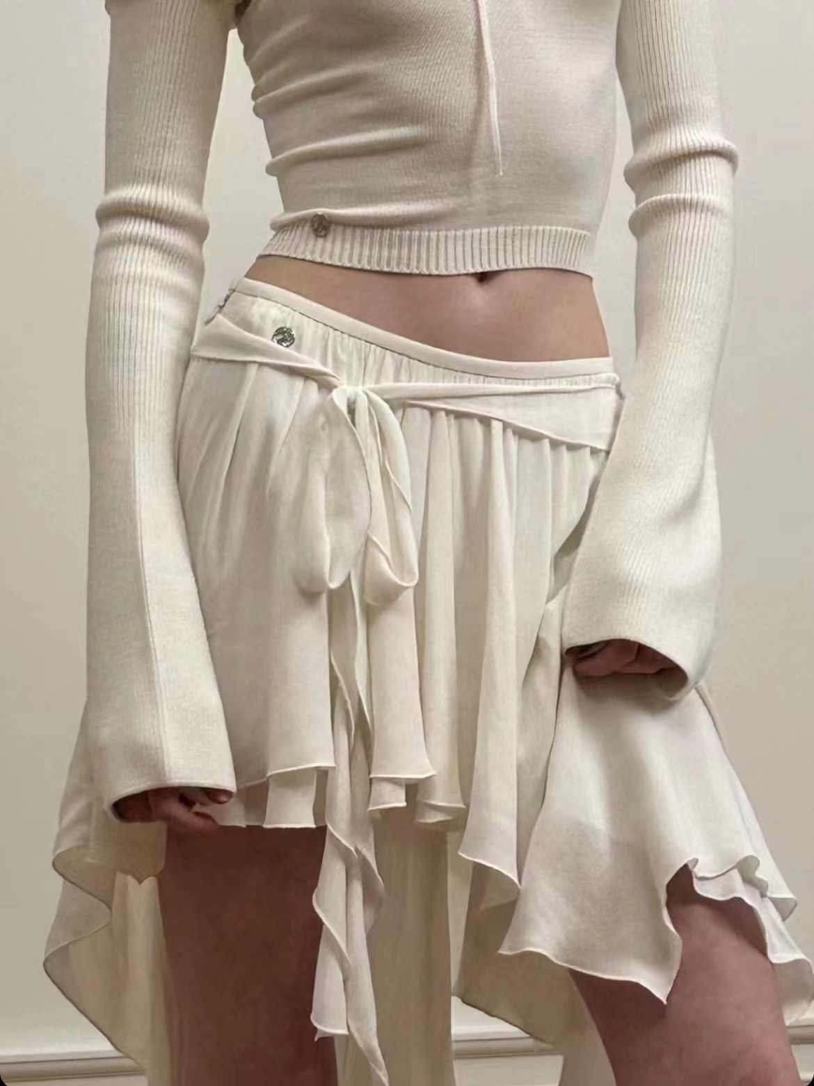 Ballet Strap Irregular Skirt