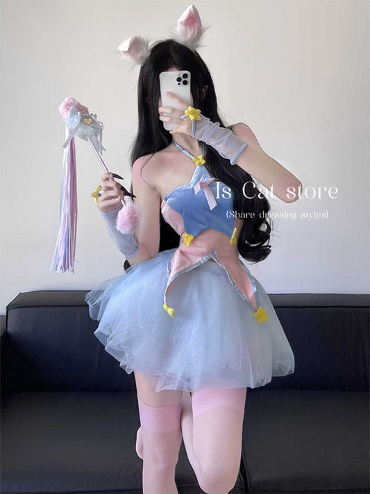 Sweet Girl Star Tube Top Suit