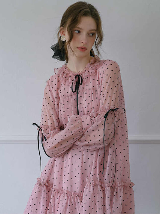 Pink Polka Dot Doll Dress