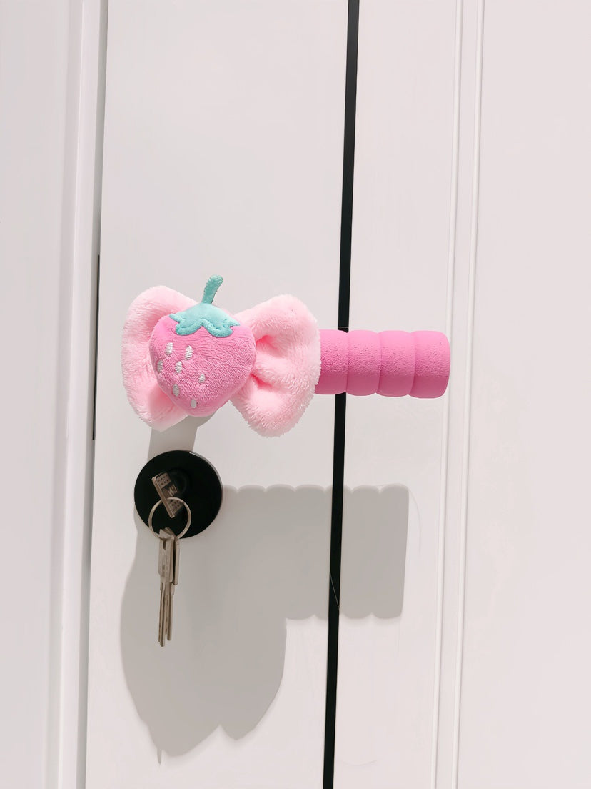 Door handle cute strawberry protective cover