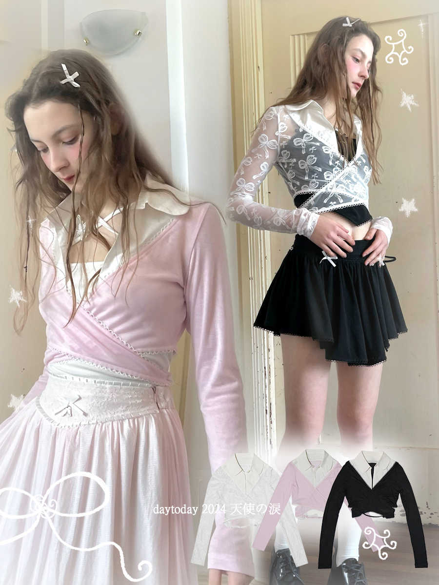 Angel's Tears Bow Jacquard Ballet Top