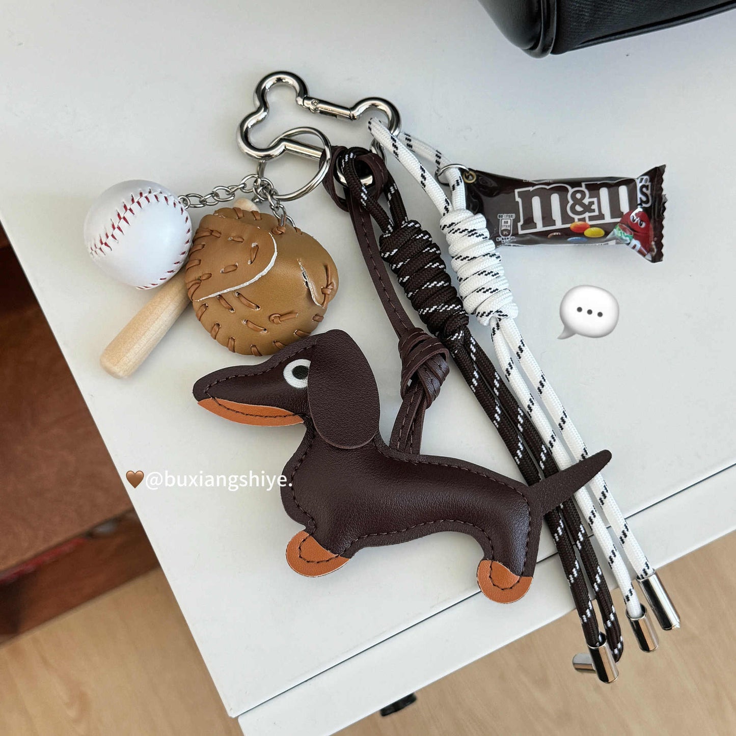 Retro Dachshund Keychain Bag Pendant