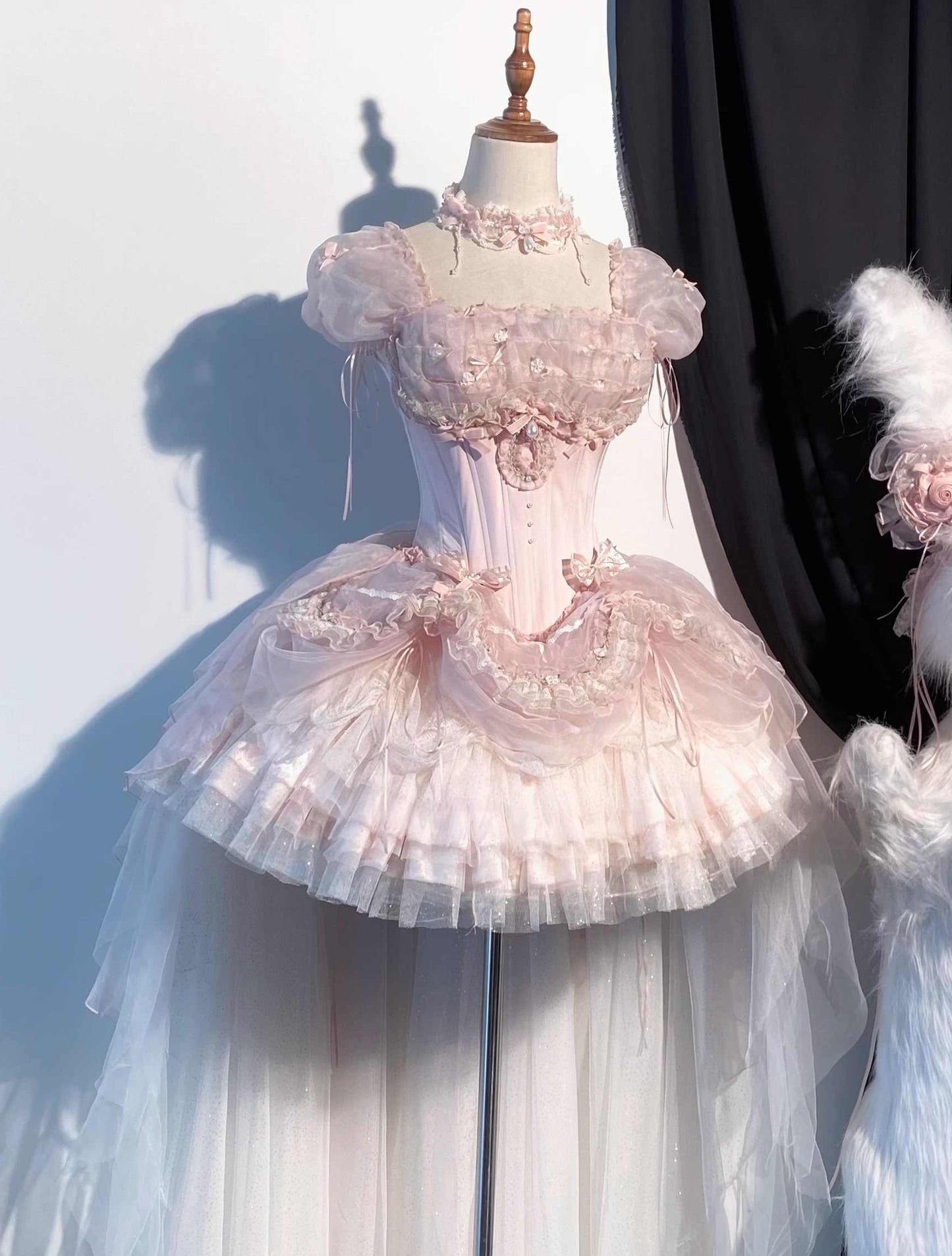 Lace Satin Corset Princess Dress
