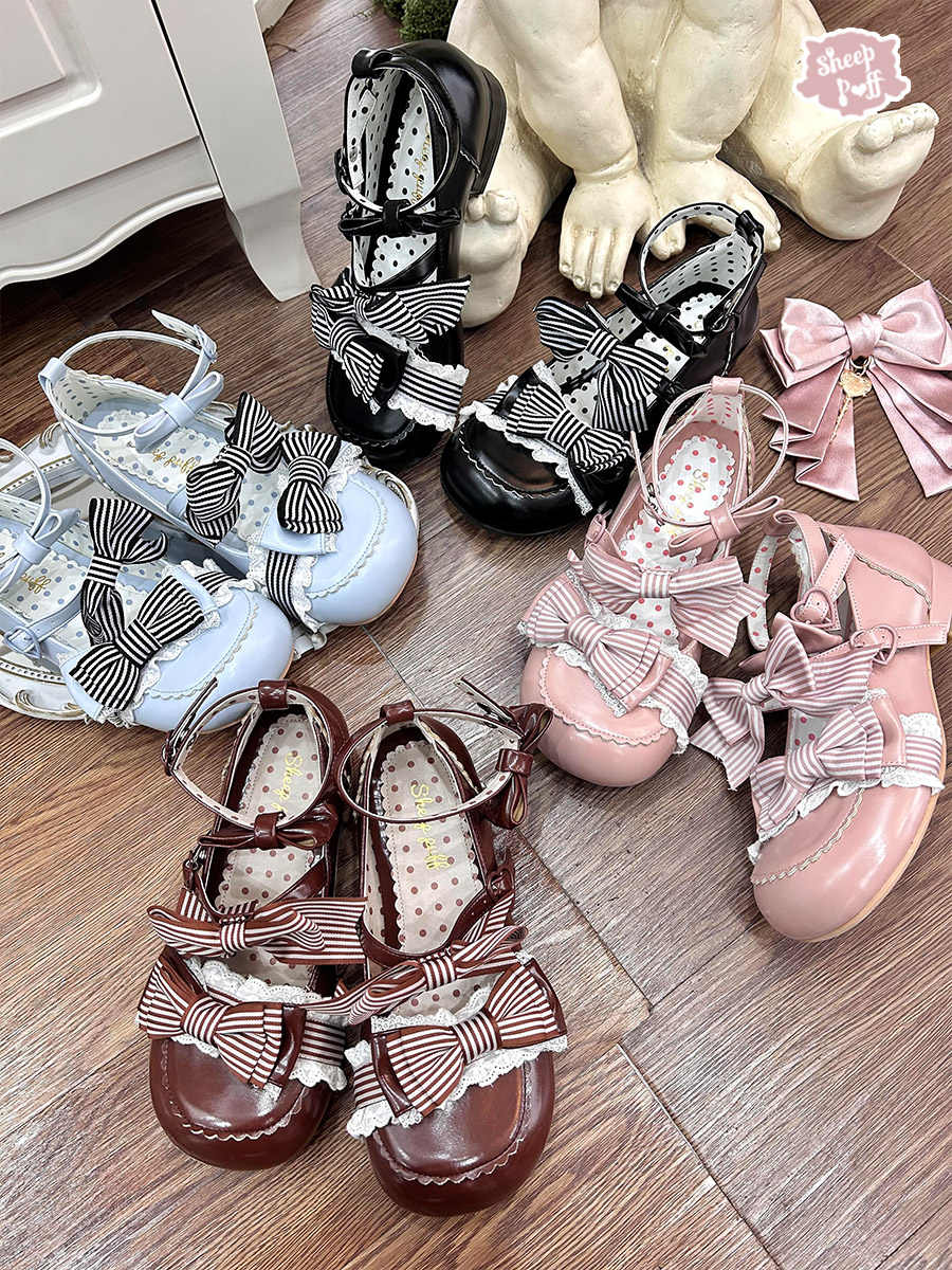 Alice Puff Bows Lolita Shoes