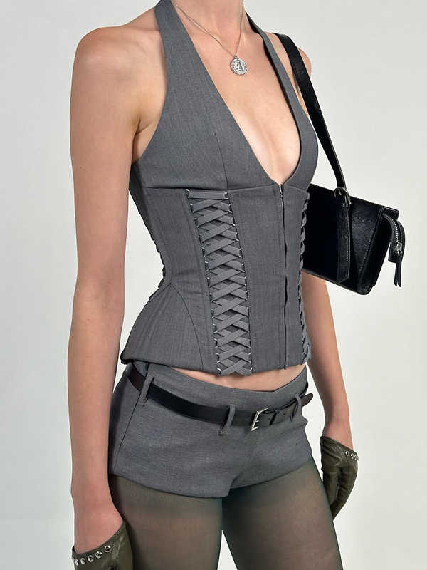 Siren V-neck Straps Halter Top