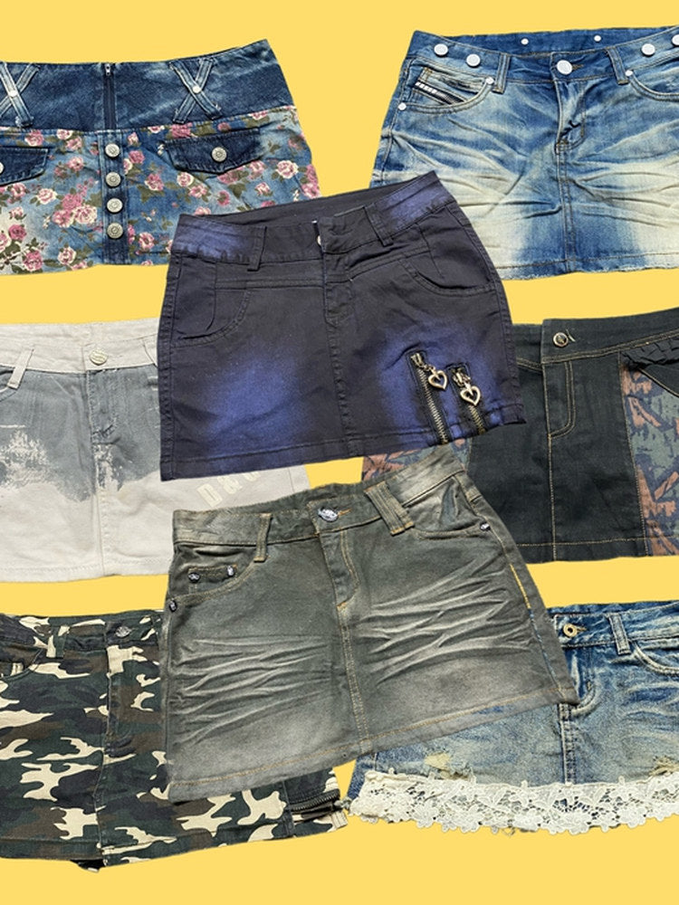 vintage lace denim shorts