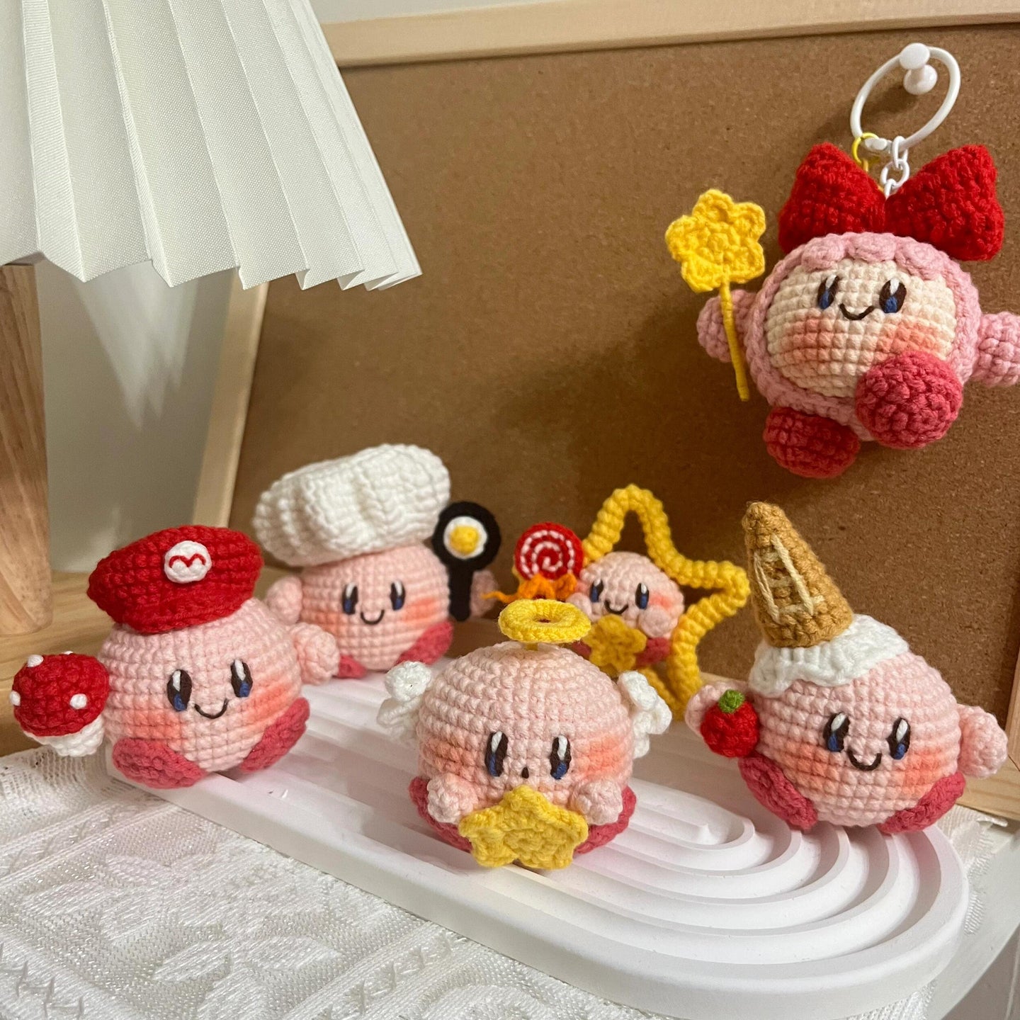 Cute keychain doll wool diy