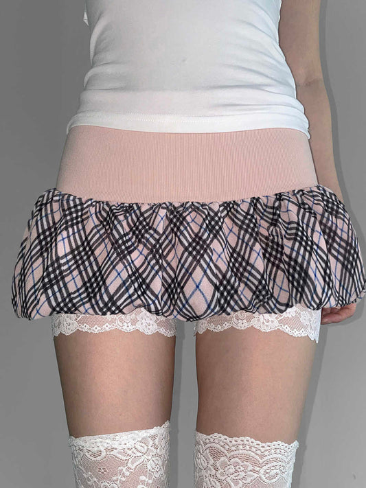 Ballet Plaid Bud Skirt