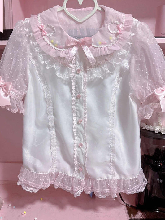 Lolita Bows Mesh Shirt