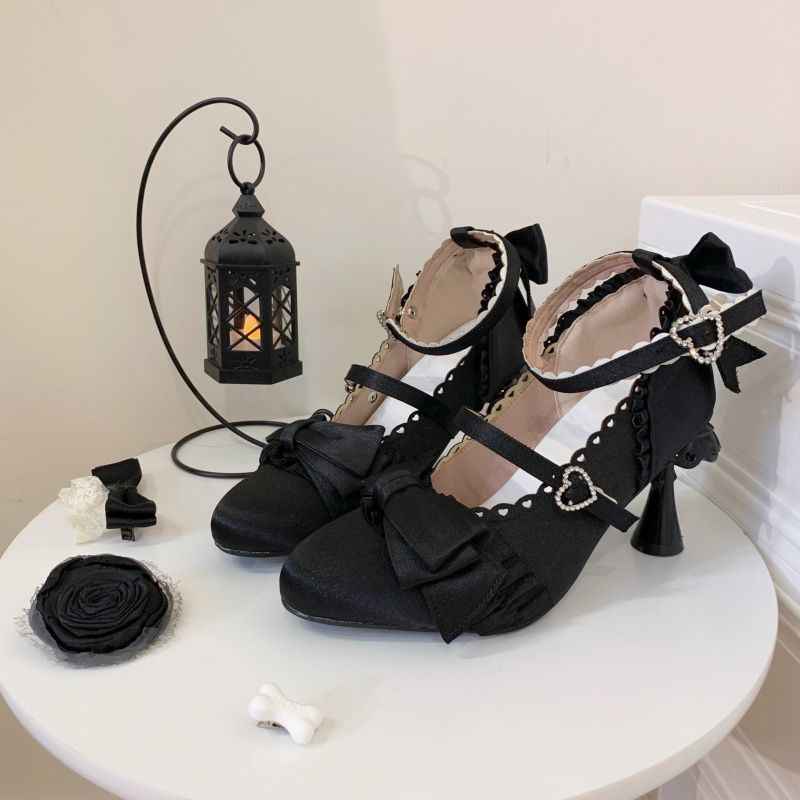 Ruffled Bows Leather Princess Shoes