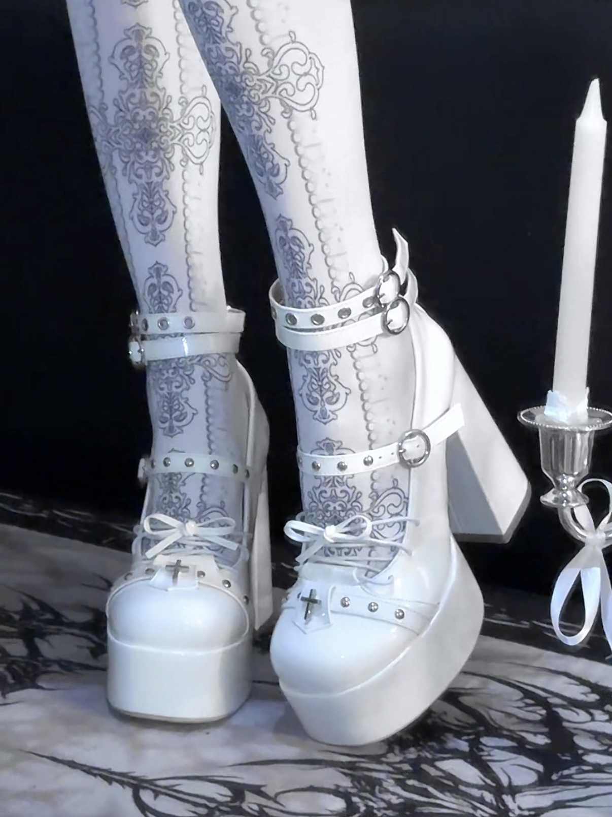 Punk Sweet Thick Heels Shoes