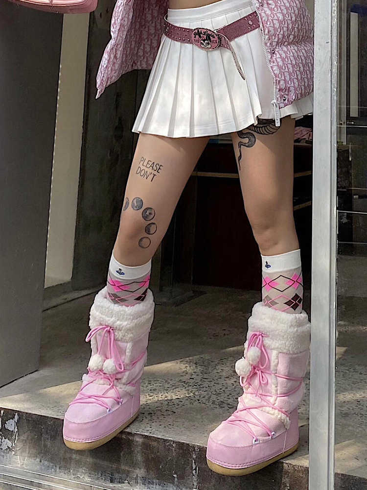 Pink Furry Snow Boots