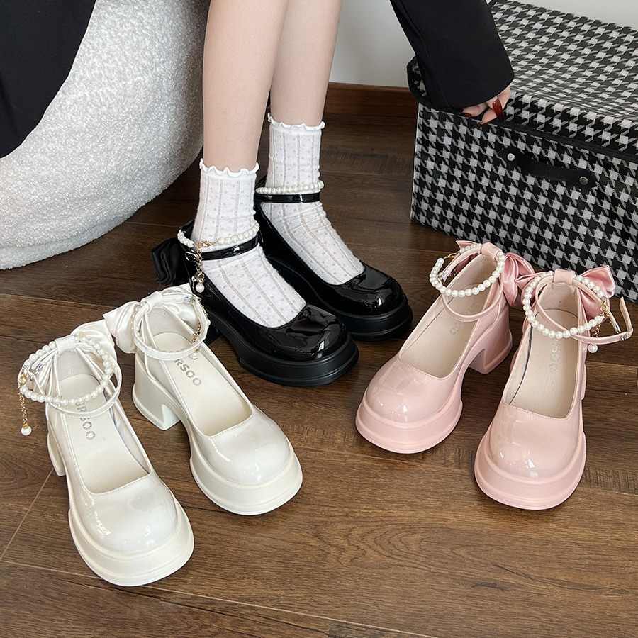 French Pearl Mary Jane Shoes