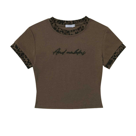 Y2K Grunge Leopard Tee