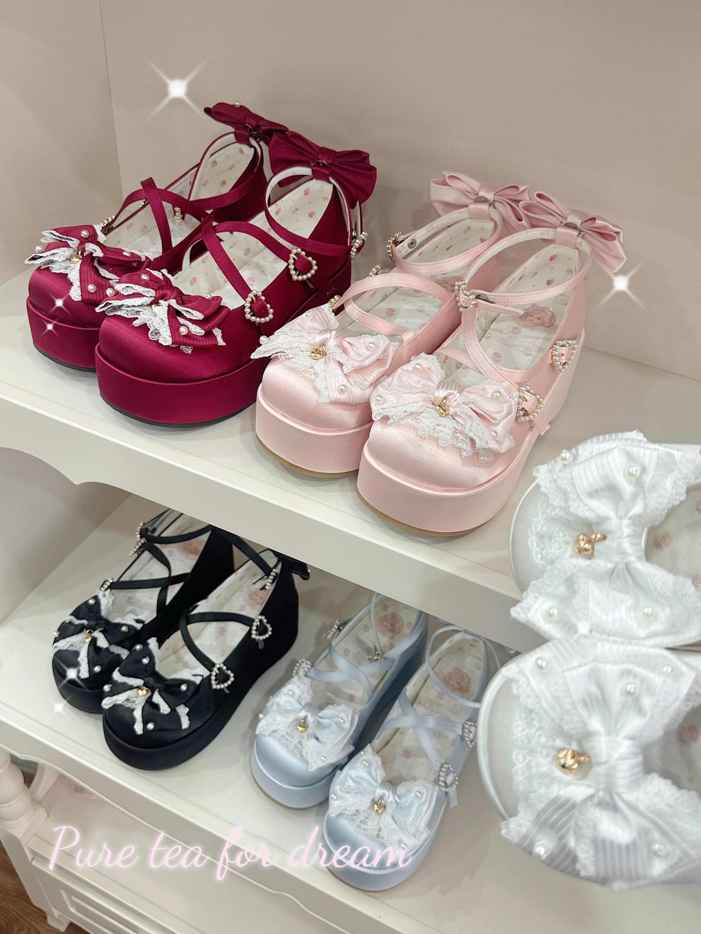 Chanson Cream Thick Sole Lolita Shoes