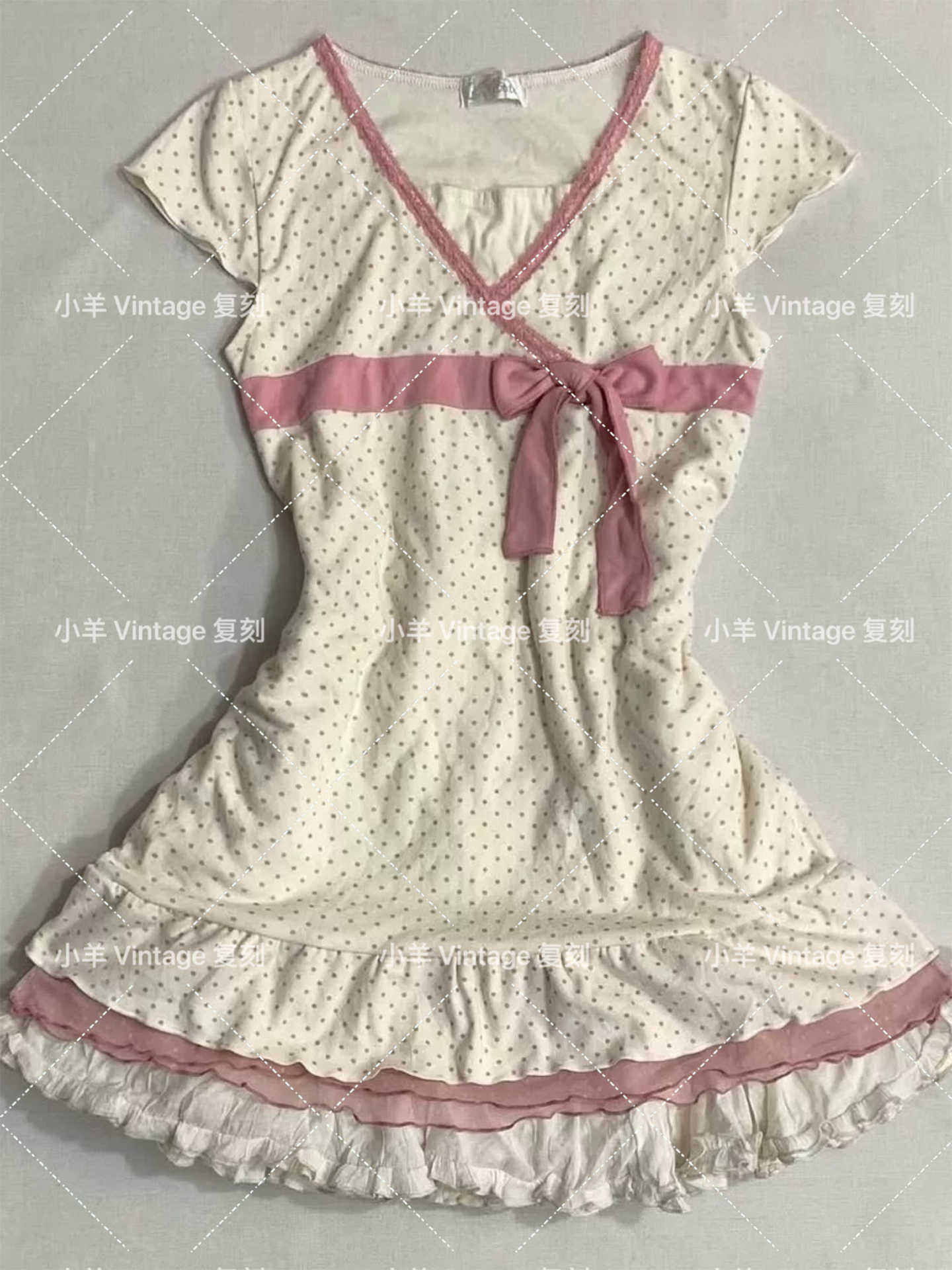Nana Bow Polka Dot Top