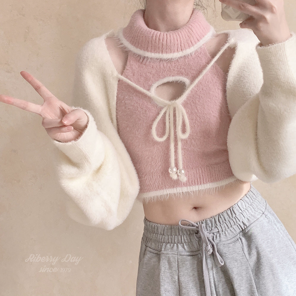 Plush Girl Slim Knitted Top/Dress
