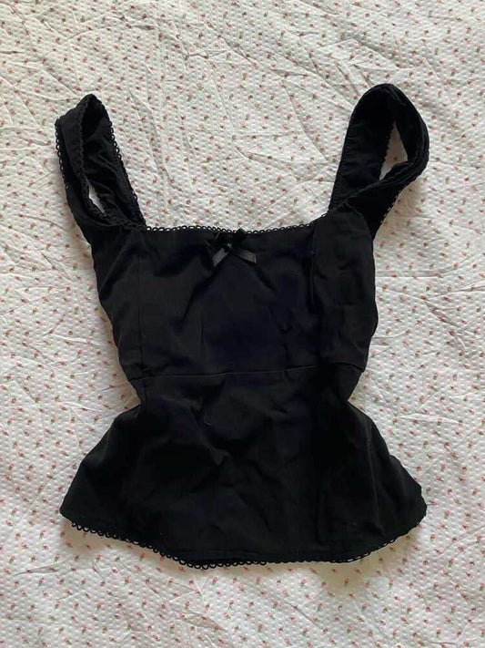 Dark Coquette Lace Tank Top