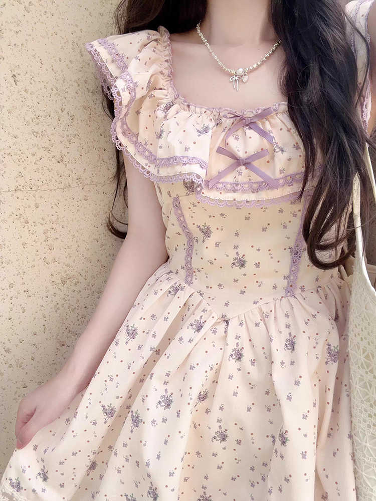 Ruffled Princess Floral Dress