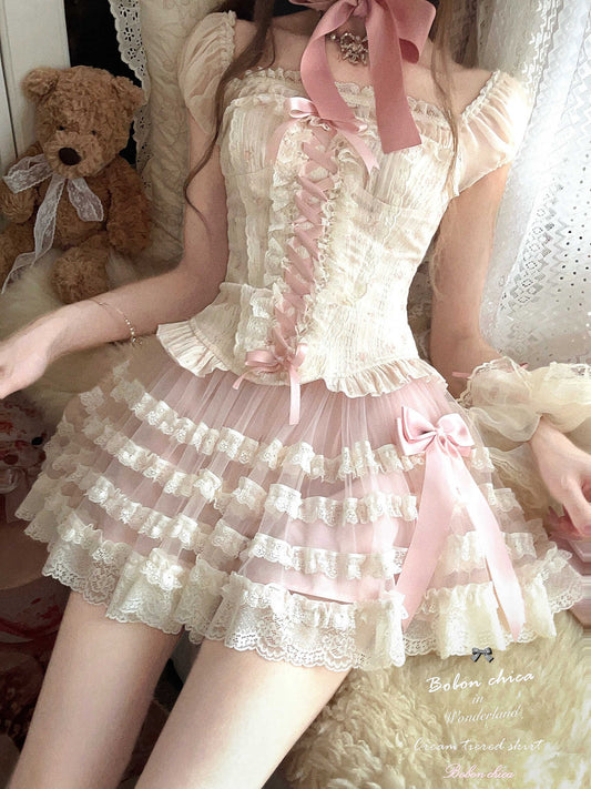 Mesh Lace Cake Tutu Skirt