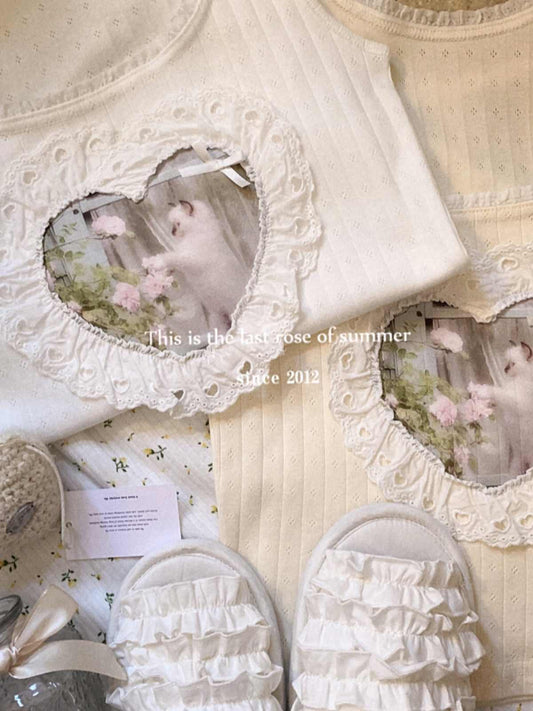 Angel Cat Lace Tank Top