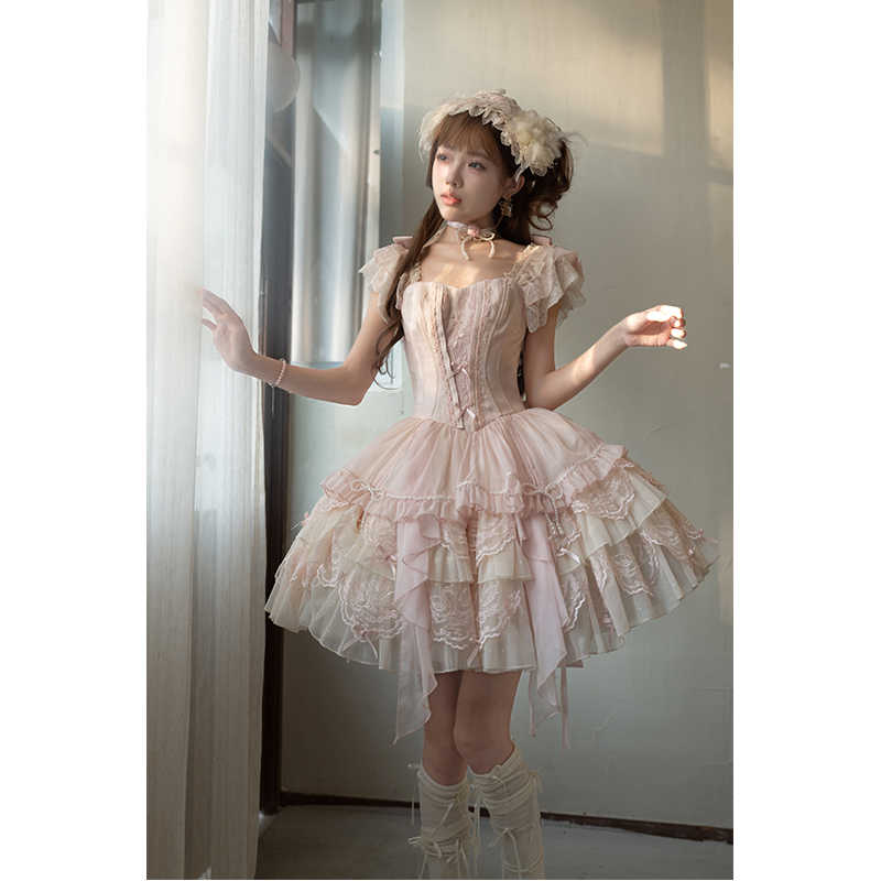 Pink Swan Ballet Lolita Dress