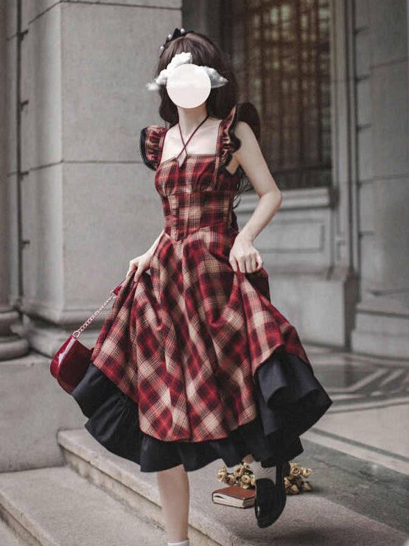 Madeline Retro Plaid Lolita Dress