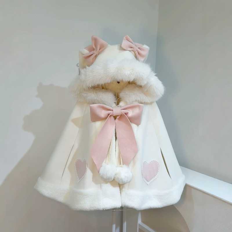 Snow Lolita Bows Cape Coat