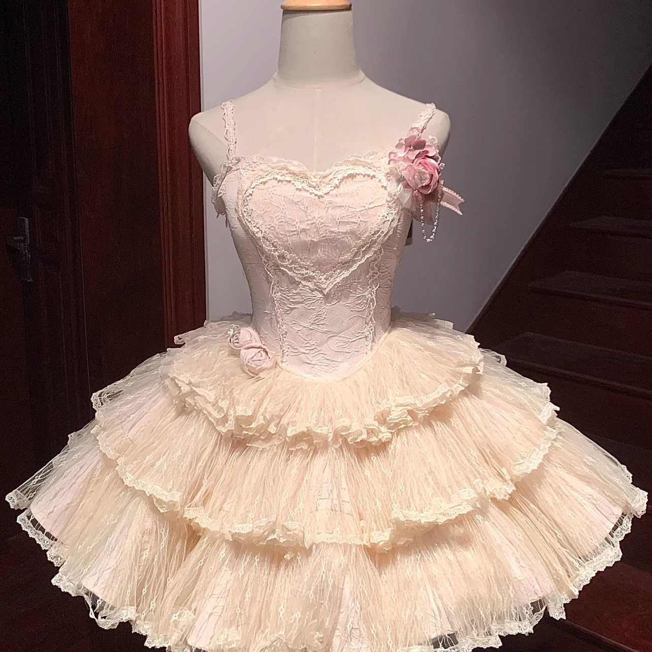 Leibala Doll Lace Mesh Lolita Dress