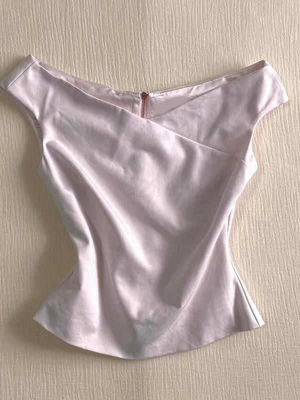 Pink One-shoulder Vest