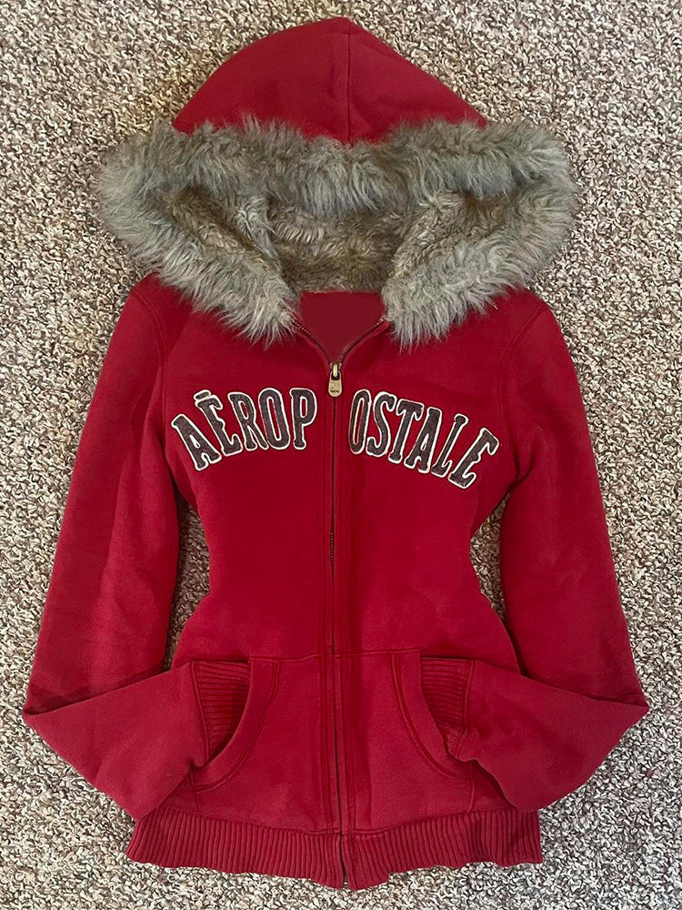 retro red jacket