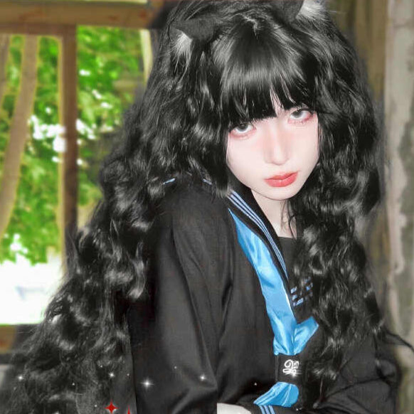 Latin Long Curly Fluffy Wig