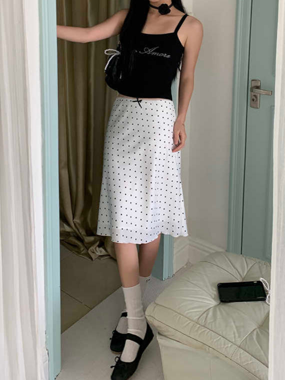 Coquette Bow Polka-dot Skirt