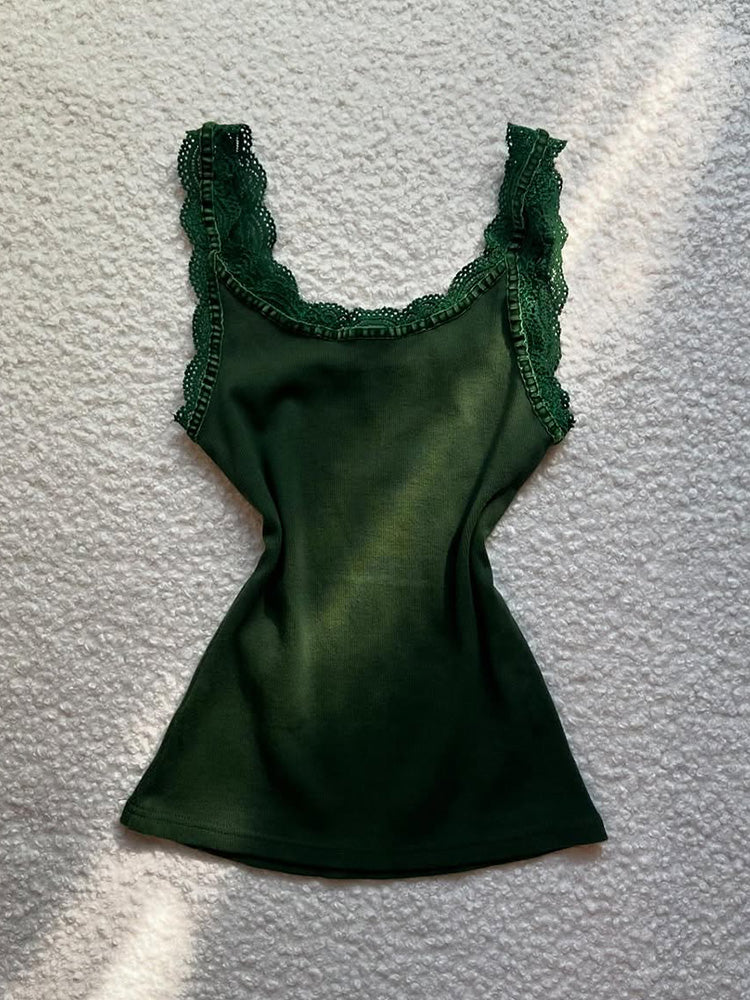 retro green camisole