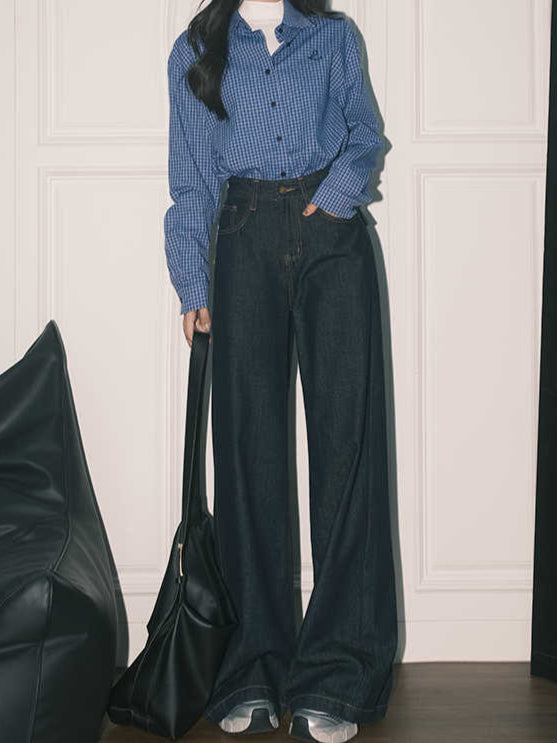 Retro Dark Blue Baggy Jeans