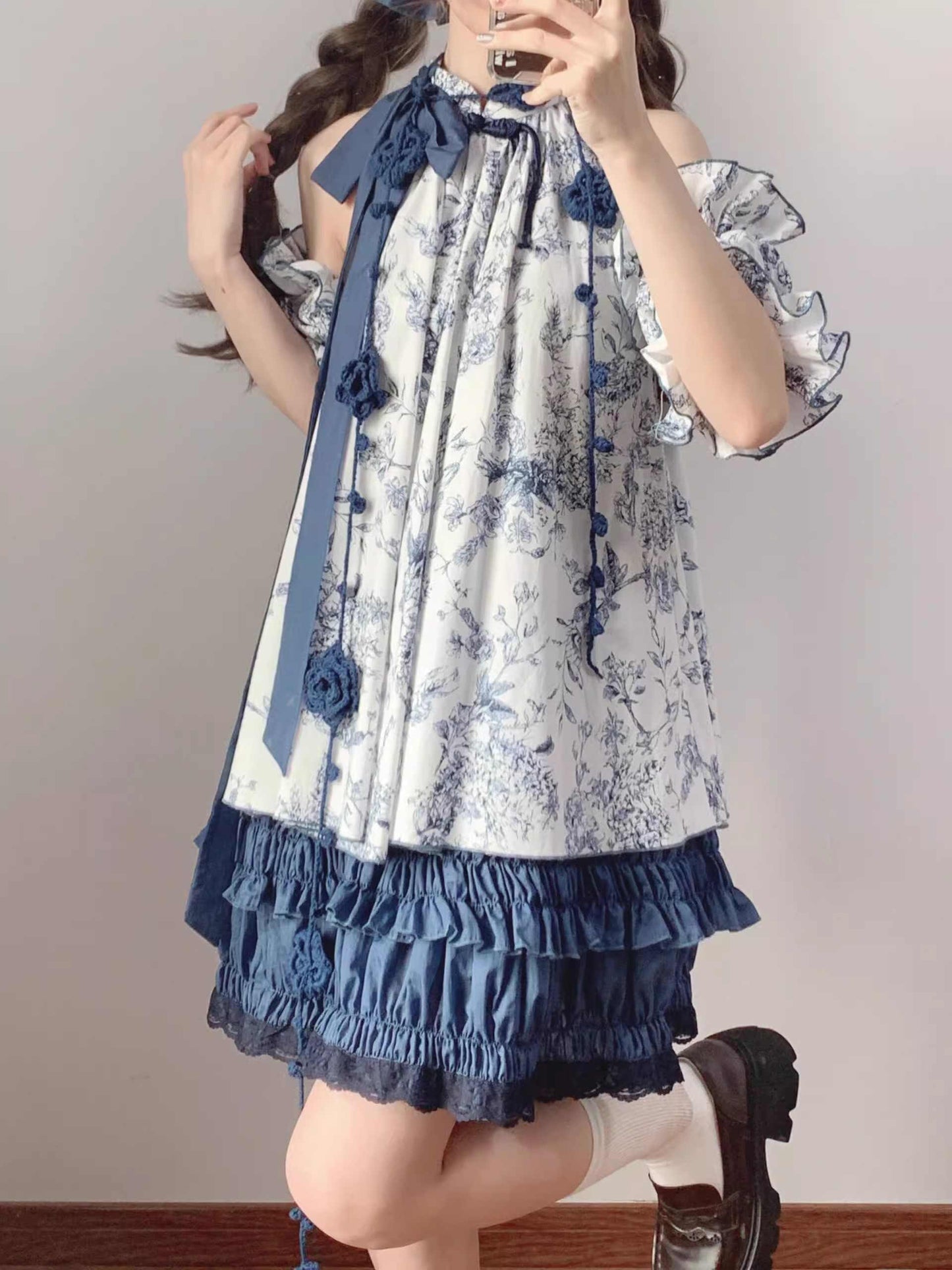 Flying Sleeve Ink Painting Dress