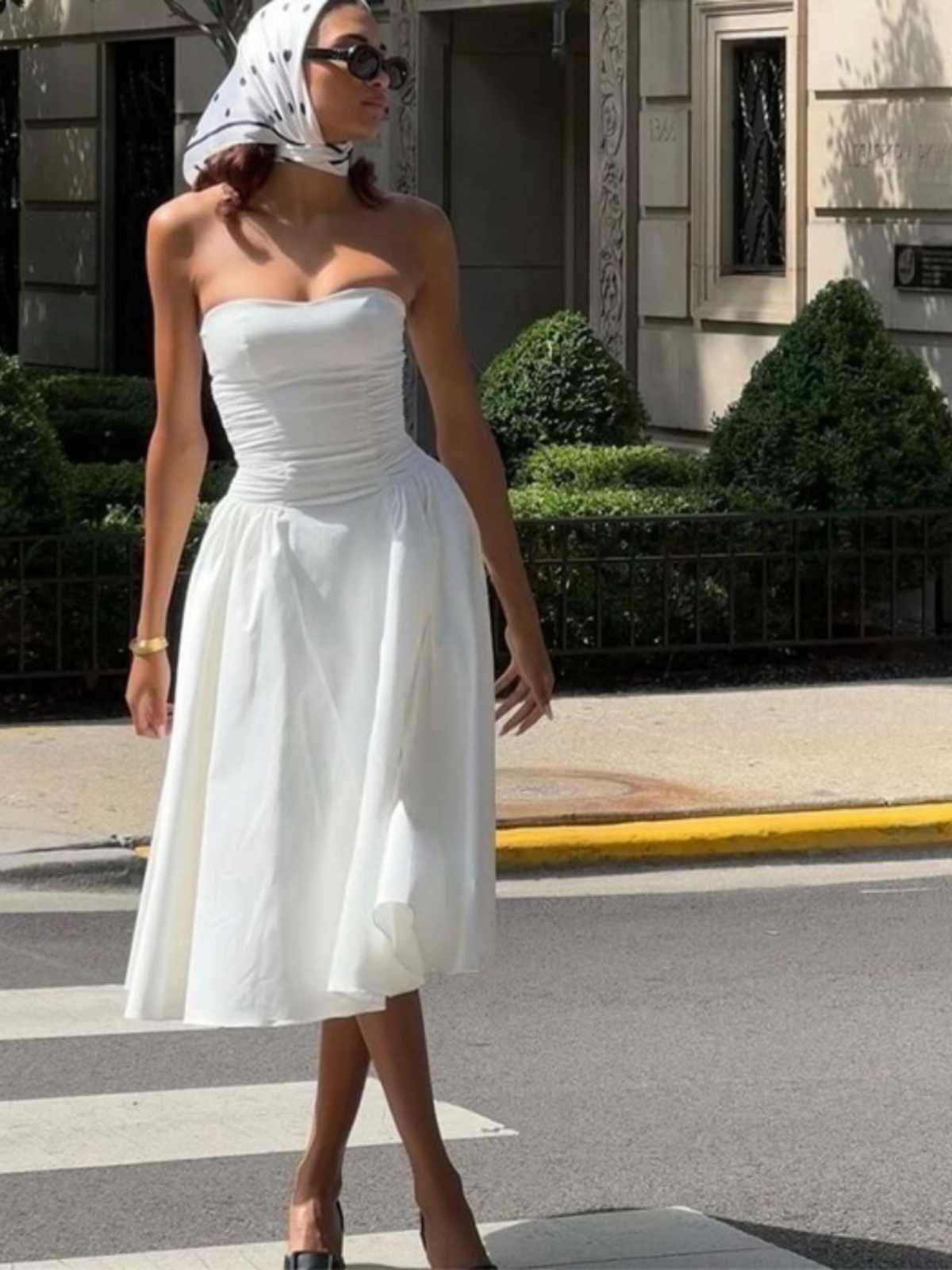 French Tube Top Corset Dress