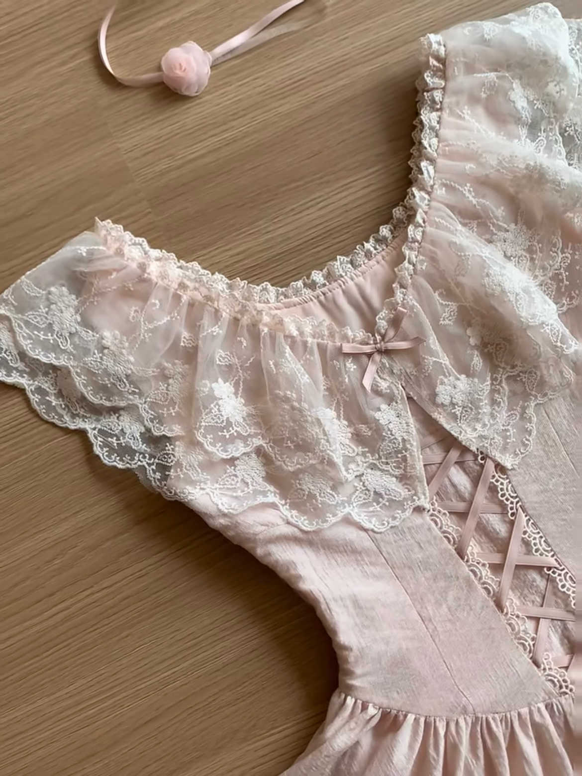 Pure Lust Lace Pink Dress